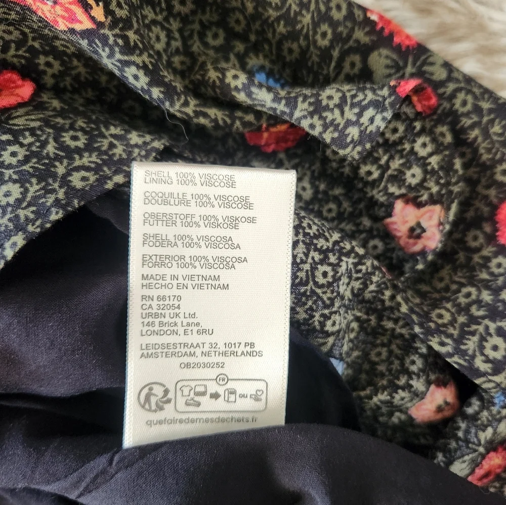 Free People Tried And True Maxi Dress Green Floral‎ Print Women's